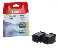 Canon PG-510/CL-511 originálne dvojbalenie náplní, Pixma MP230/MP240/MP250/MP280