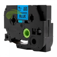 Kompatibilná páska pre Brother TZe-S541, 18mm × 8m, silno lepiaca, čierna tlač / modrý podklad
