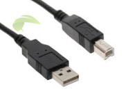 USB kábel A-B 1,8m, čierny, na prepojenie tlačiarne s počítačom